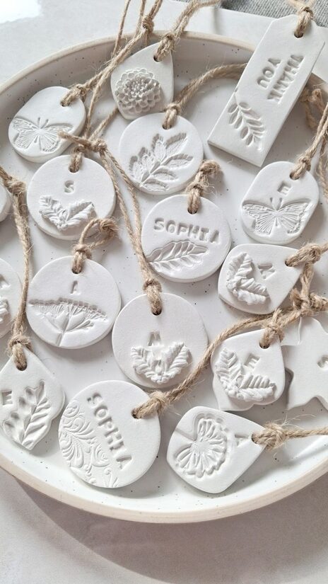 Clay gift tag