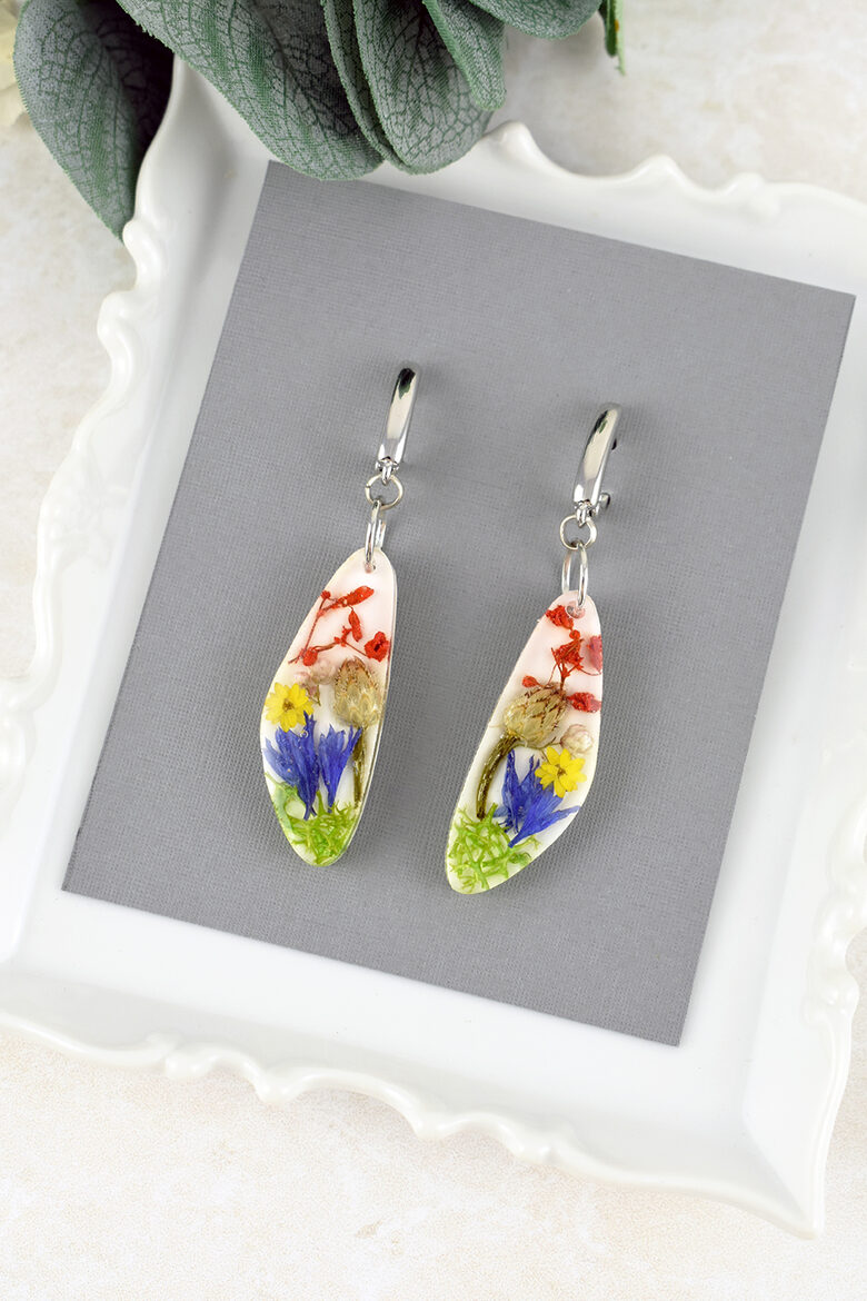White earrings
