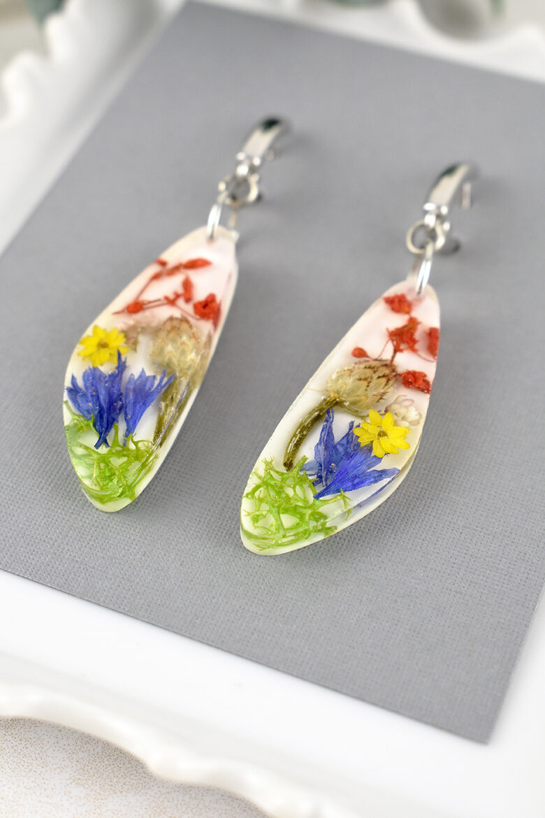 White earrings