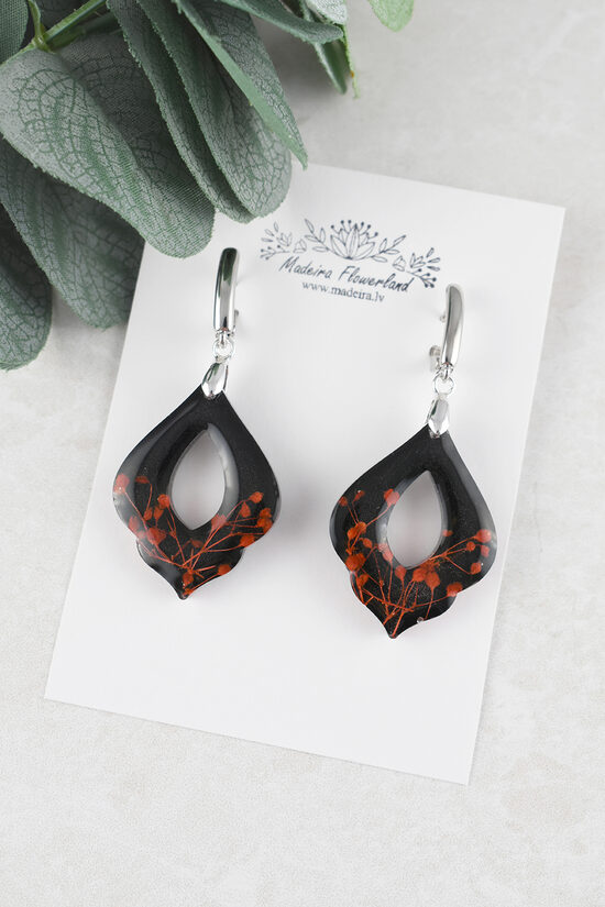 Black Red earrings