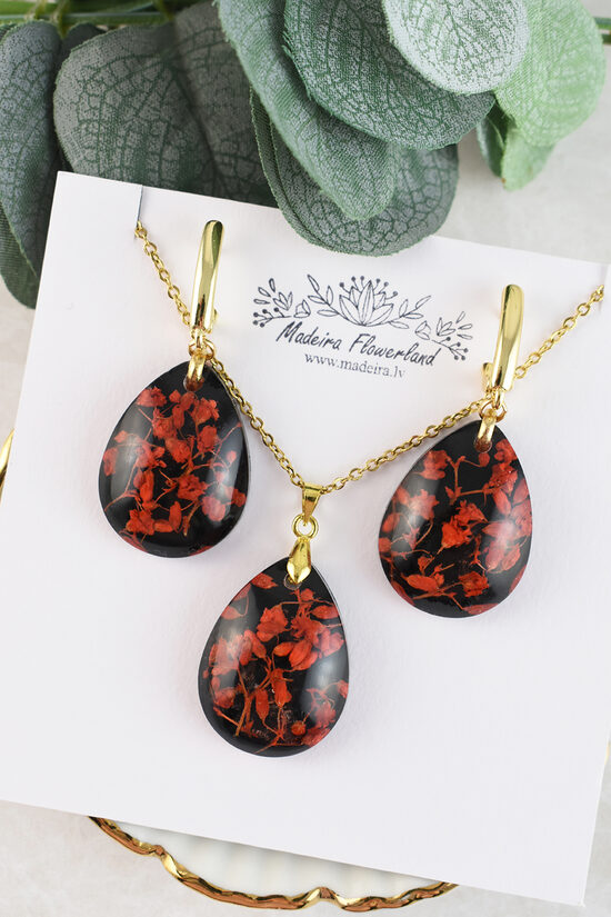 Red jewelry set