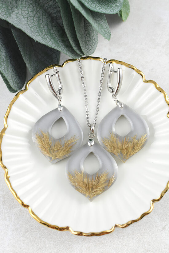 Botanical jewelry set
