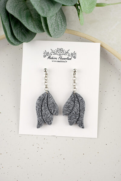 Gari pelēki auskari