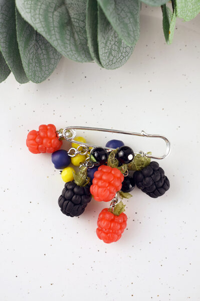 Brooch with berries