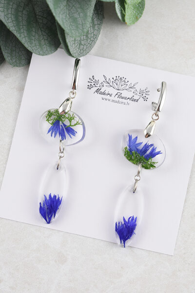 Latviska dizaina auskari ar rudzupuķēm