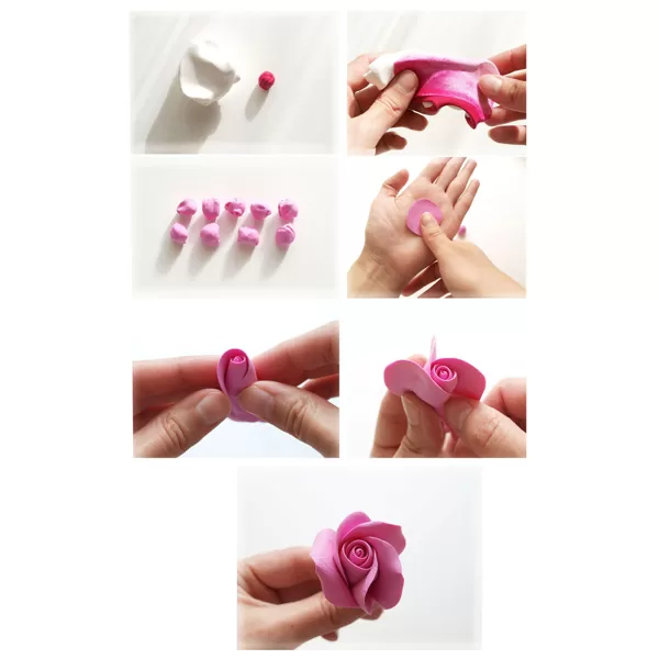 Polymerclay rose tutorial